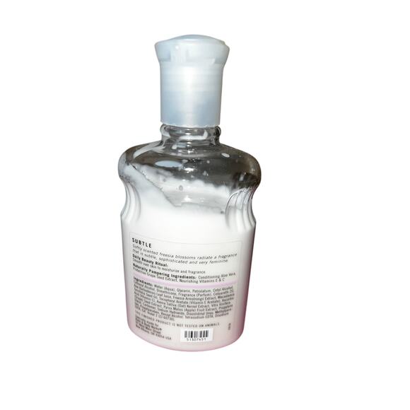 Bath & Body Works Pleasures Sheer Freesia Original Classic Body Lotion 50% full - Picture 2 of 3